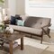 Baxton Studio Bianca Walnut Wood Light Grey Tufted 3-Seater Sofa 140-7550 - alternate 7